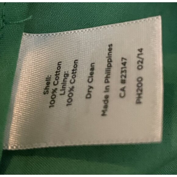 NWT Talbots Straight Skirt Green Above Knee Back Slit Eyelet Lined Size 2 - Picture 4 of 5